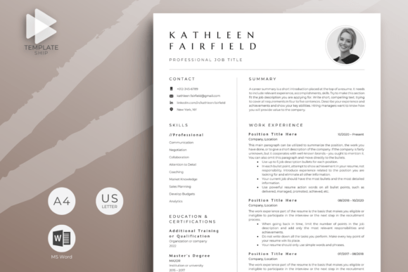 Download Resume Template with Photo for MS Word - Resume template with photo Collection